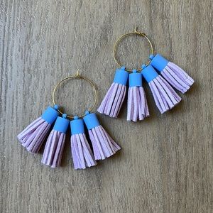 Lavender & Periwinkle tassel earrings!
